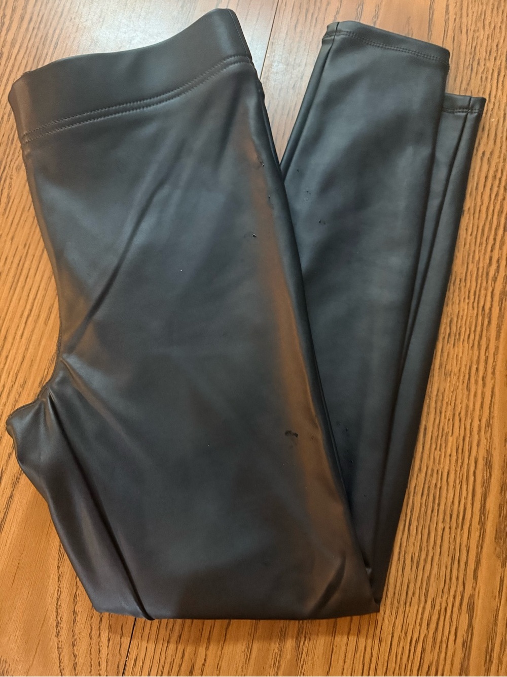 Women's Loft Black Faux Leather Pants - Sleek Slim Fit